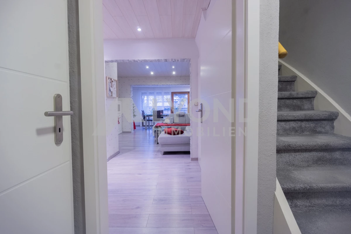 Eingangsbereich mit Blick in das Wohnzimmer